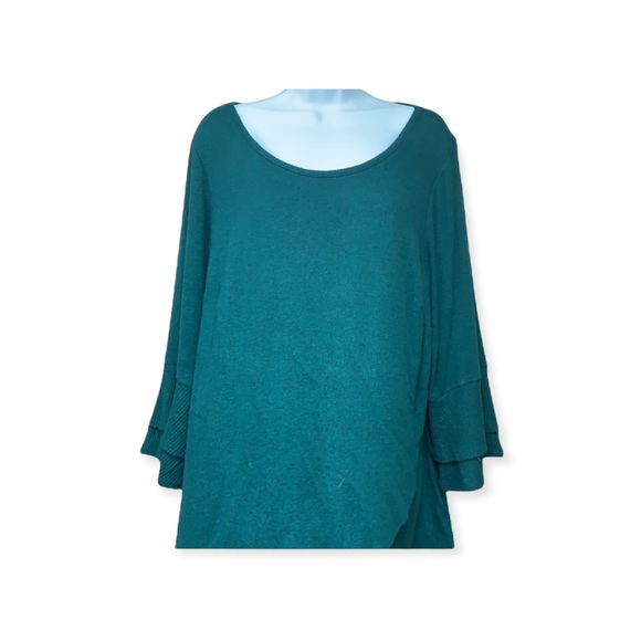 Sz1X IN Studio Green 3/4 Sleeve Top - Picture 4 of 6